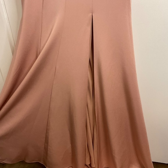 Blush Pink Off Shoulder Evening Gown XS New - Picture 12 of 13